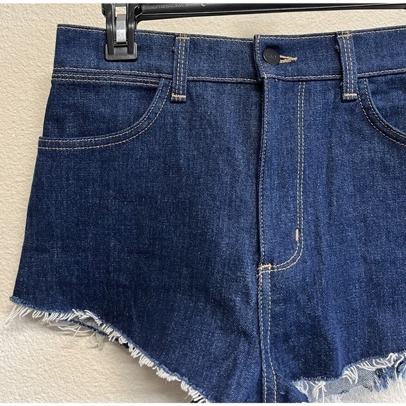 SIWY Cher High Waist Denim Shorts Size 27 Nameless Dark Indigo Wash - Picture 7 of 10